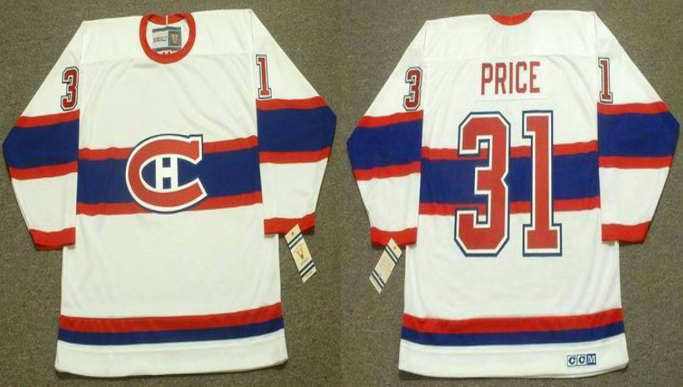 2019 Men Montreal Canadiens #31 Price White CCM NHL jerseys